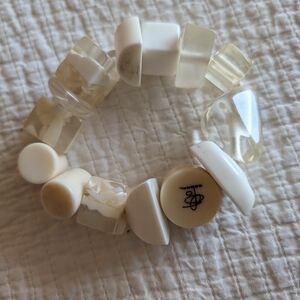 Sobral White and Cream Geometric Bracelet